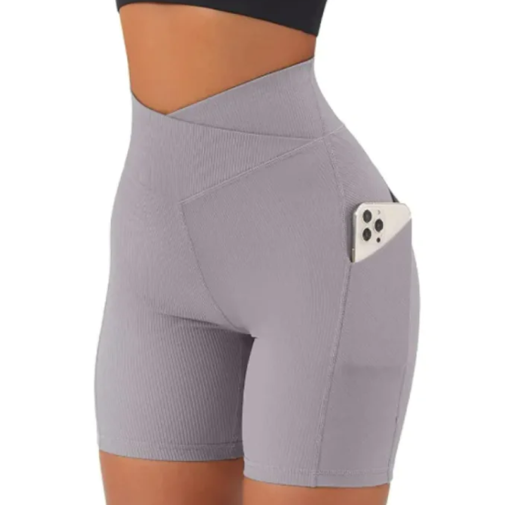 Cross Waist Fitness Shorts
