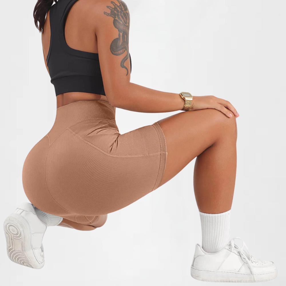 Cross Waist Fitness Shorts