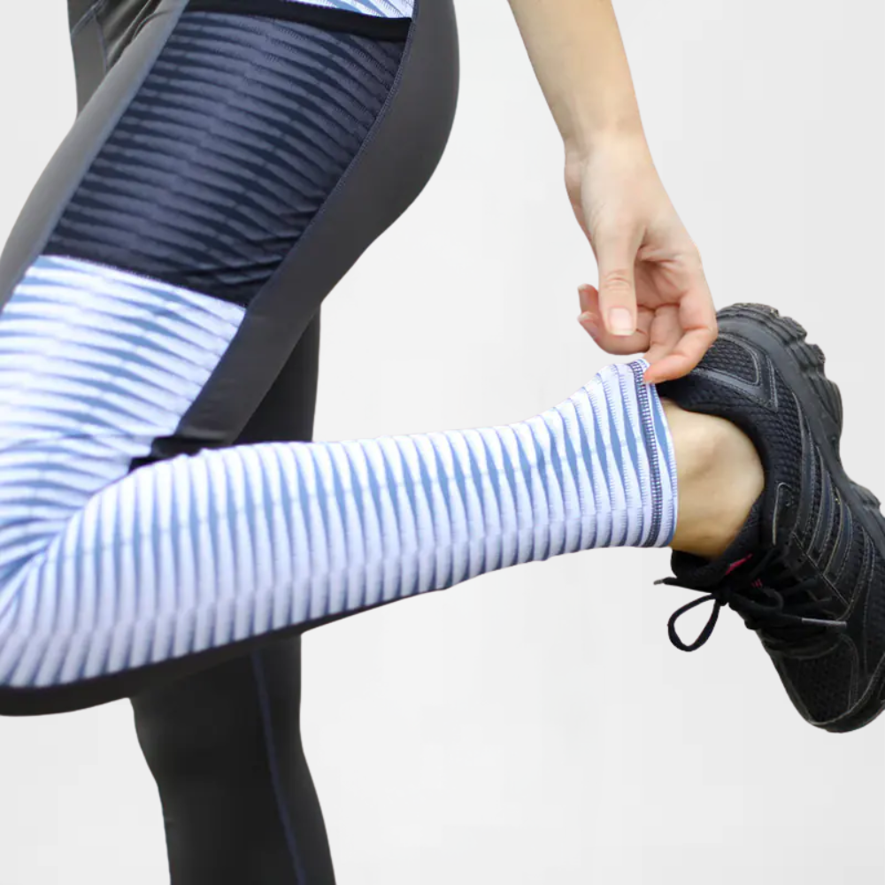 Striped Pants with Mesh Pockets